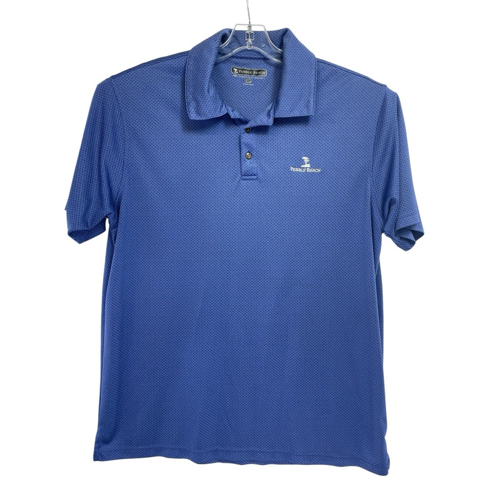 Pebble Beach Mens Sz XXL Embroidered Logo Blue Diamond Polo Shirt (P27) EUC